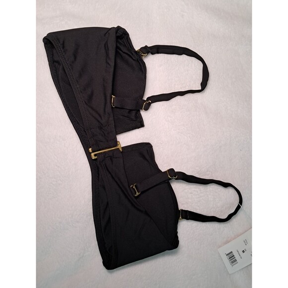 Andie Swim Cartagena Top Black Removable Straps Swim Bikini Top Size M NWT - Picture 4 of 7